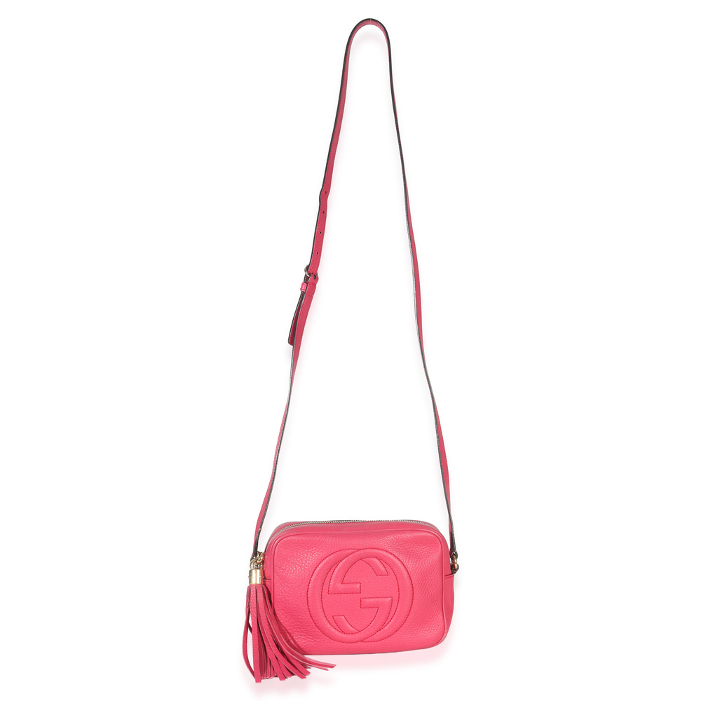 Gucci Pink Pebbled Calfskin Small Soho Disco Crossbody - Picture 6 of 8
